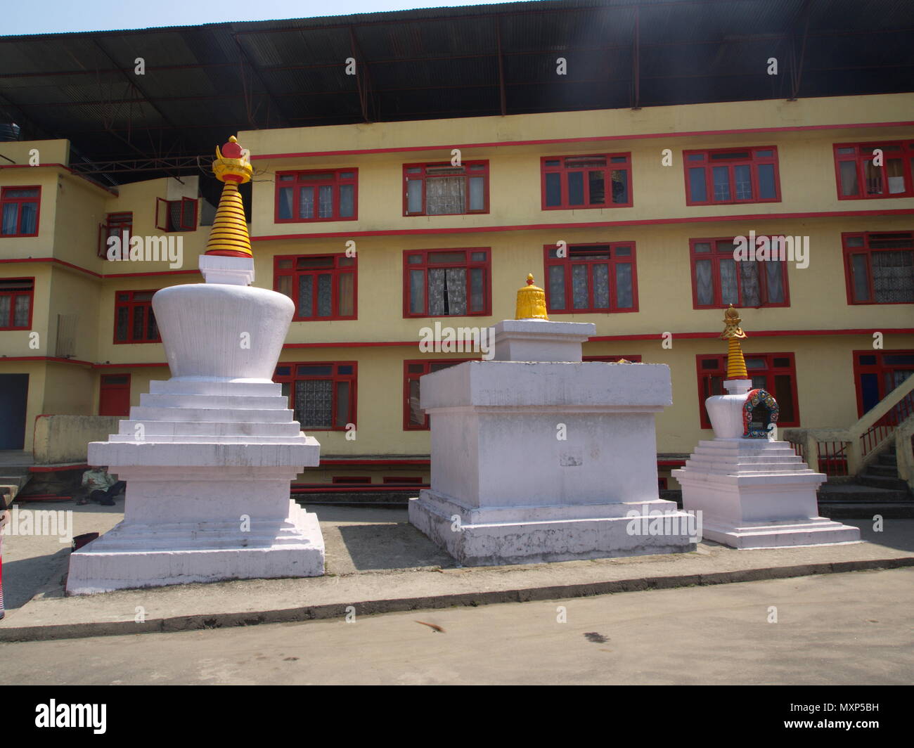Fare Drul Chorten è uno stupa buddisti in Gangtok in Sikkim , India nel 2013, 14 aprile Foto Stock