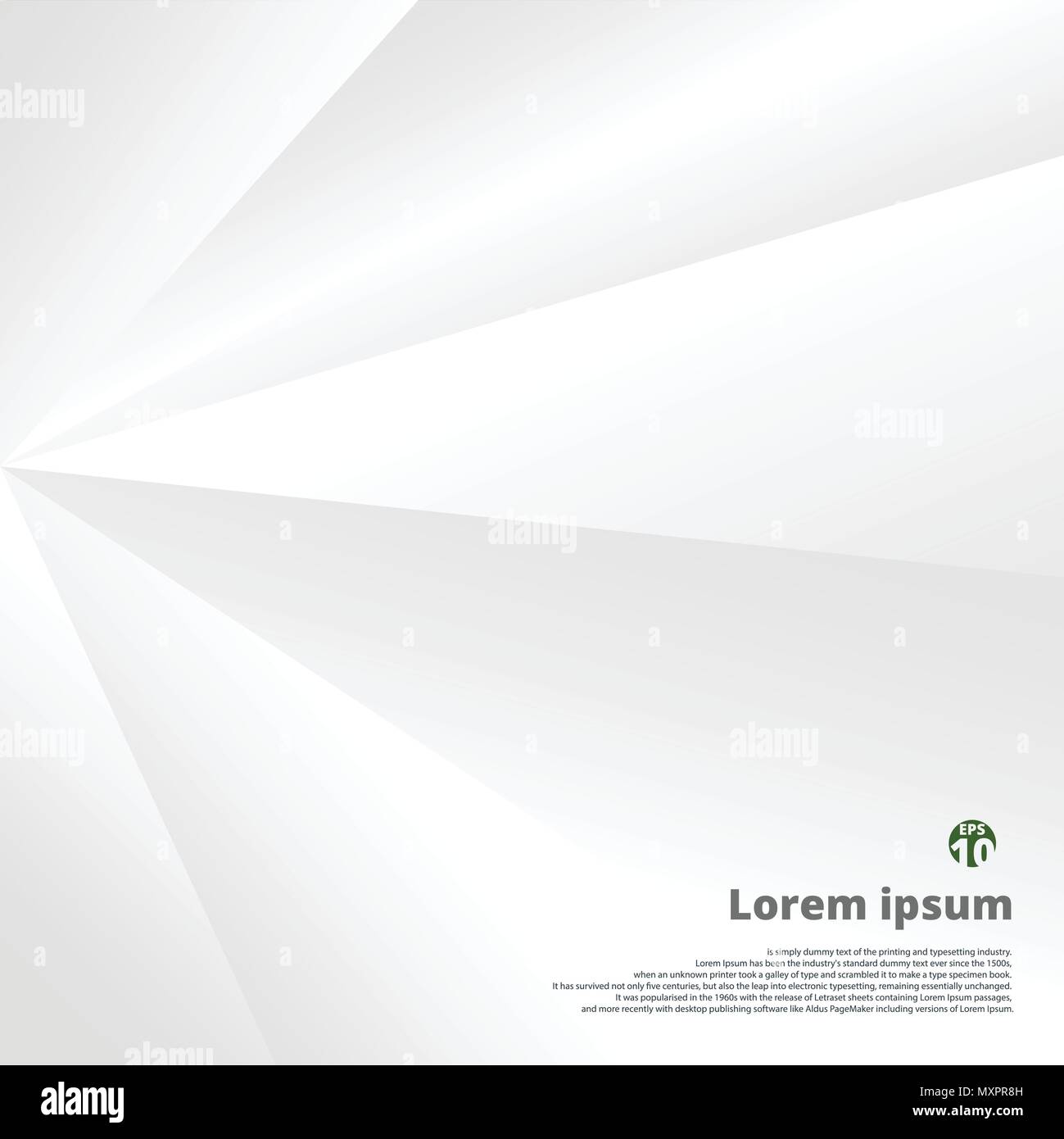 Abstract di sfondo grigio e bianco di forma di triangolo con sfondo gradiente, illustrazione eps vettoriali10 Illustrazione Vettoriale