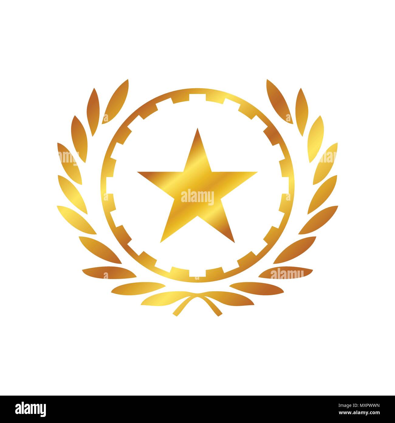 Golden Star working class Hero simbolo Vector Graphic Logo Design Illustrazione Vettoriale