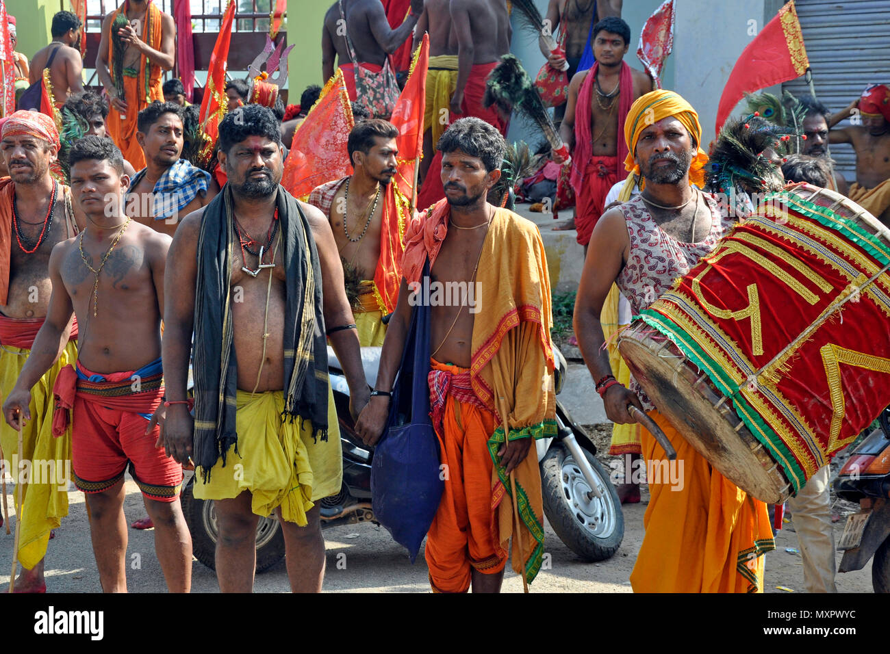 India Orissa, Ganjam district, Danda Yatra rito Foto Stock