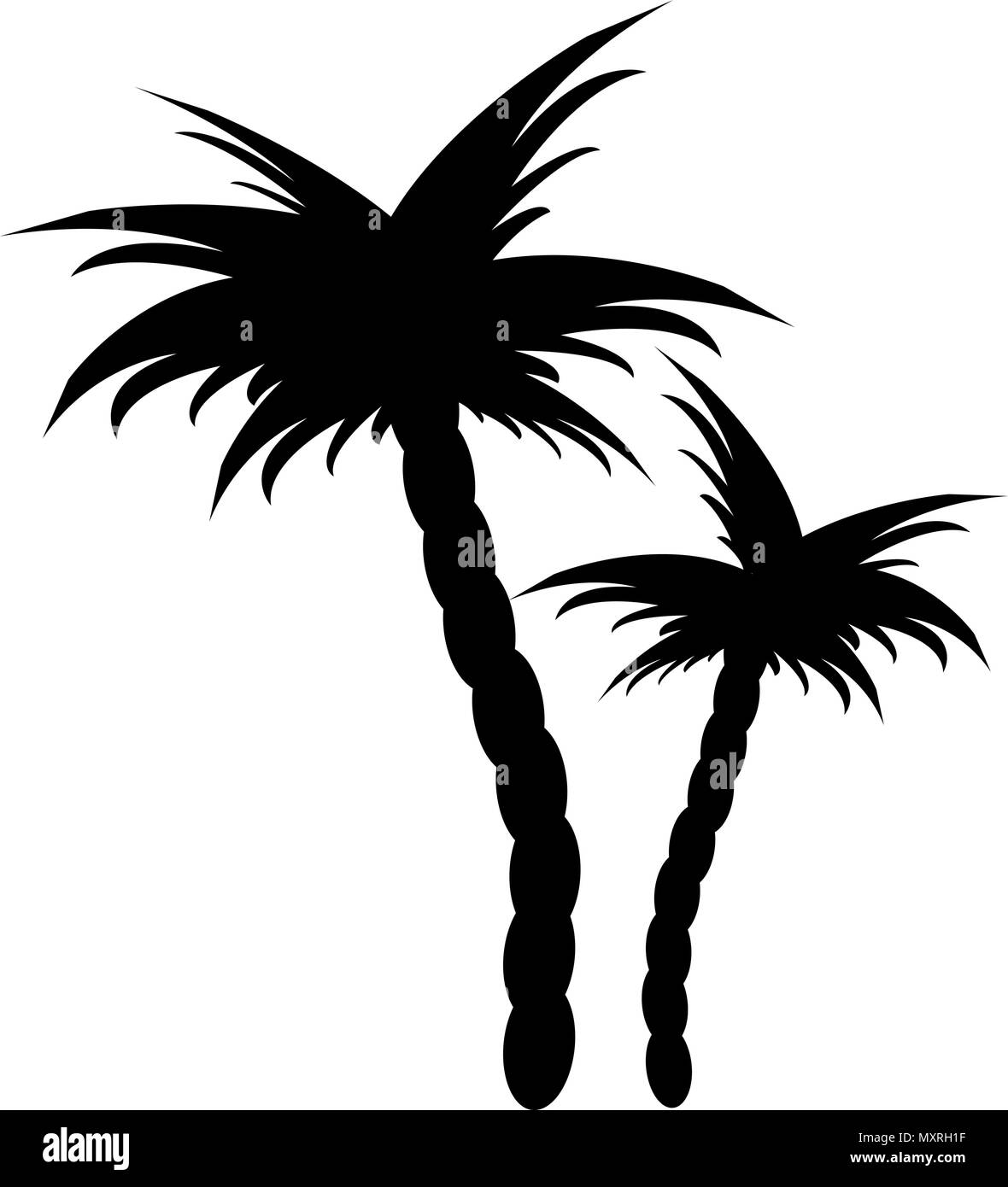 Illustrazioni vettoriali silhouette di palme Illustrazione Vettoriale