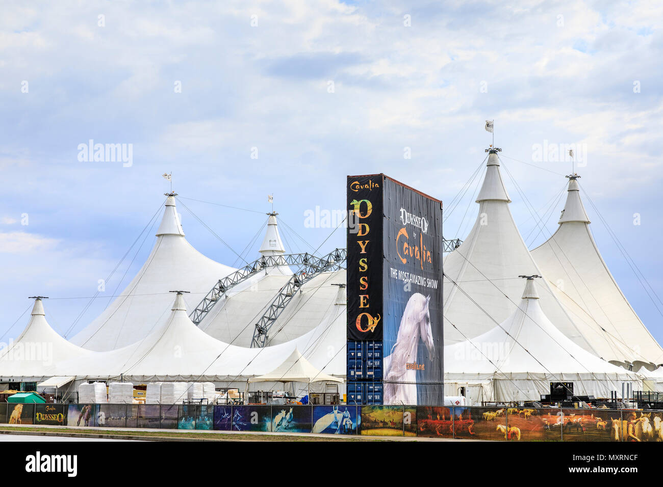 Cavalia Odysseo, big top tenda, Winnipeg, Manitoba, Canada. Foto Stock
