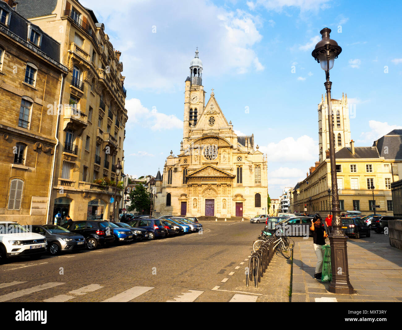 Saint Etienne du Mont chiesa cattolica di alloggiamento del santuario di Parigi " patrono - Parigi Francia Foto Stock