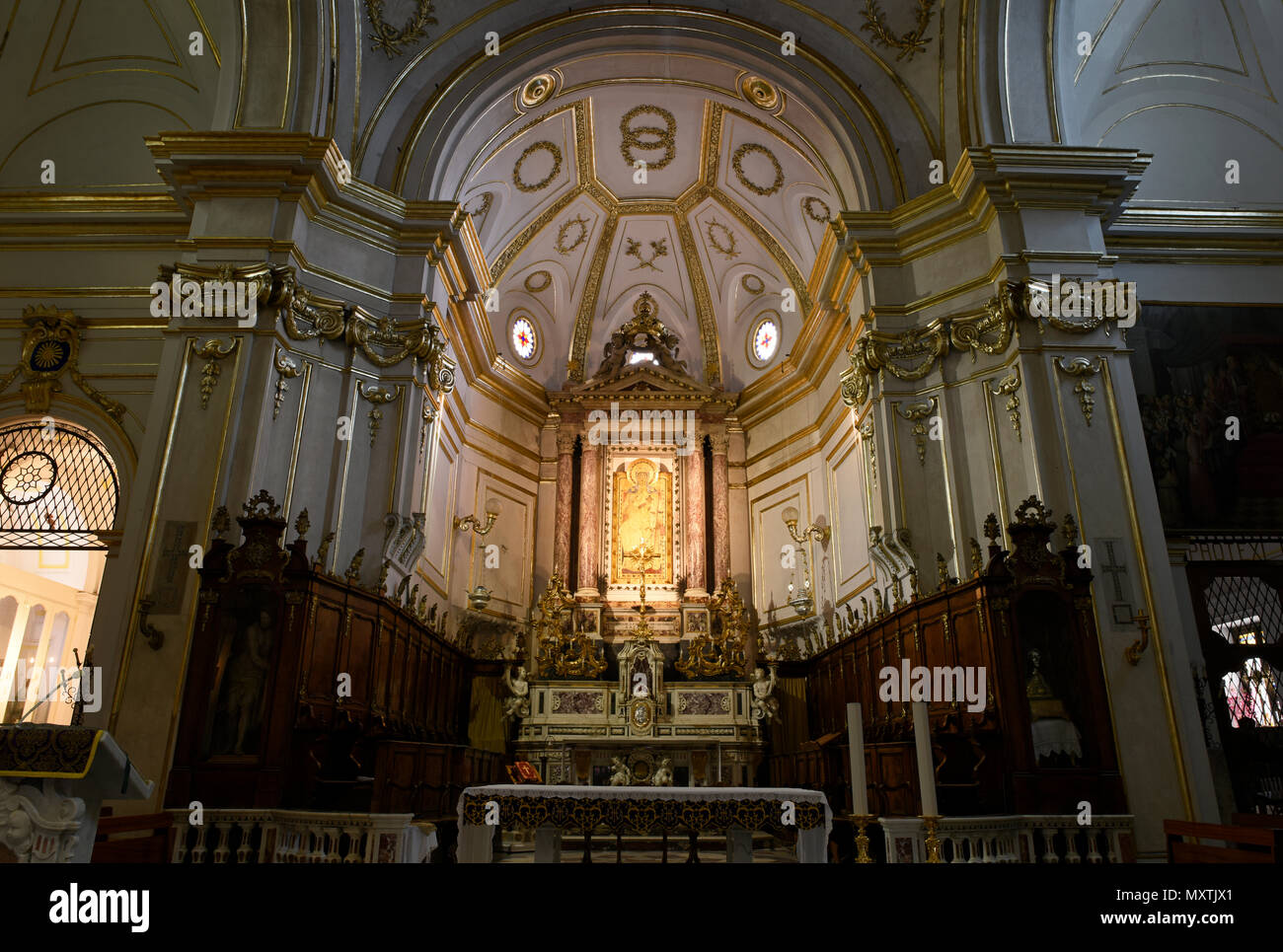 La chiesa di Santa Maria Assunta a Positano, Costiera Amalfitana, Campania, Italia Foto Stock