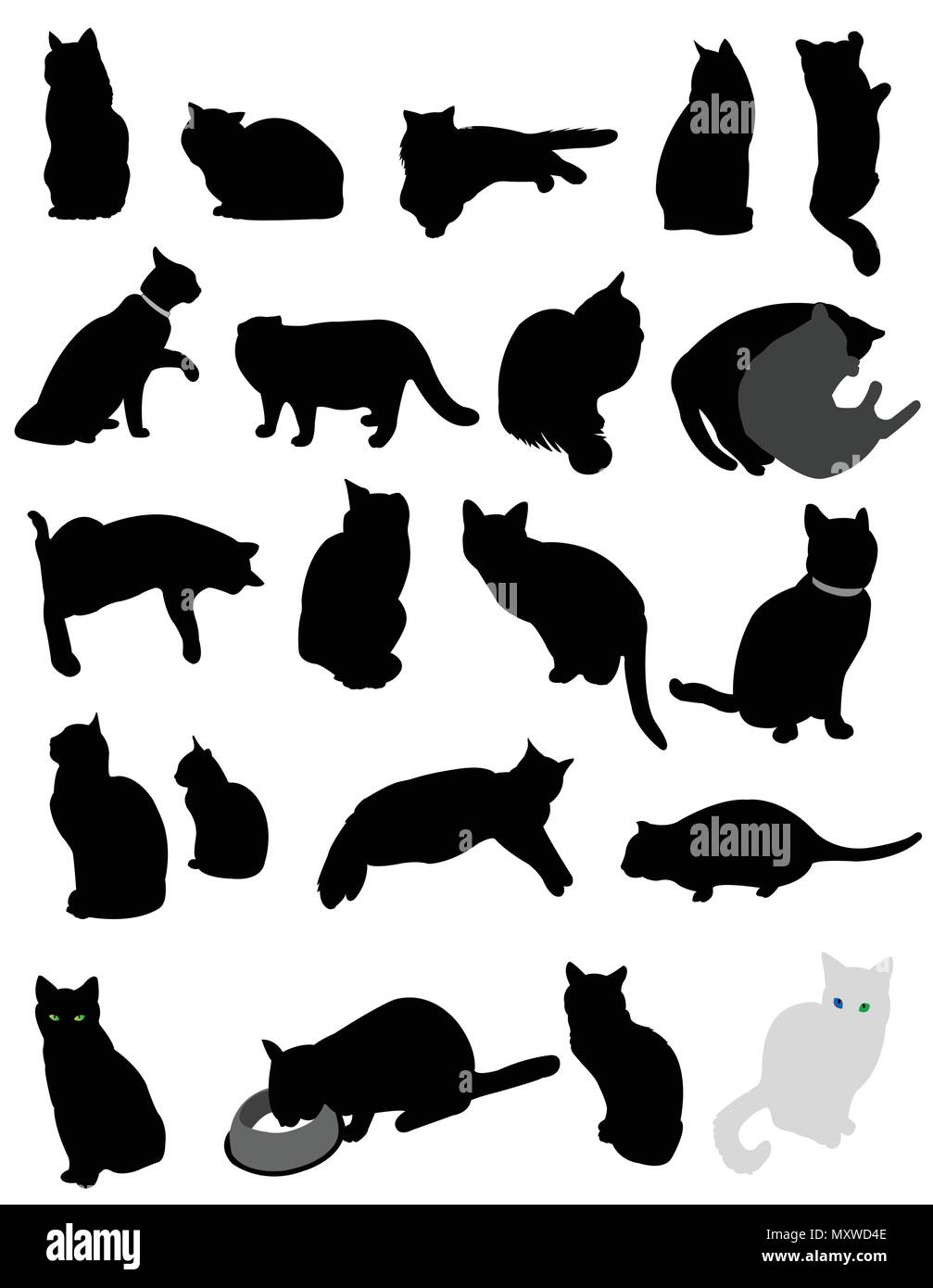Sagoma di gatti Immagini senza sfondo e Foto Stock ritagliate - Alamy