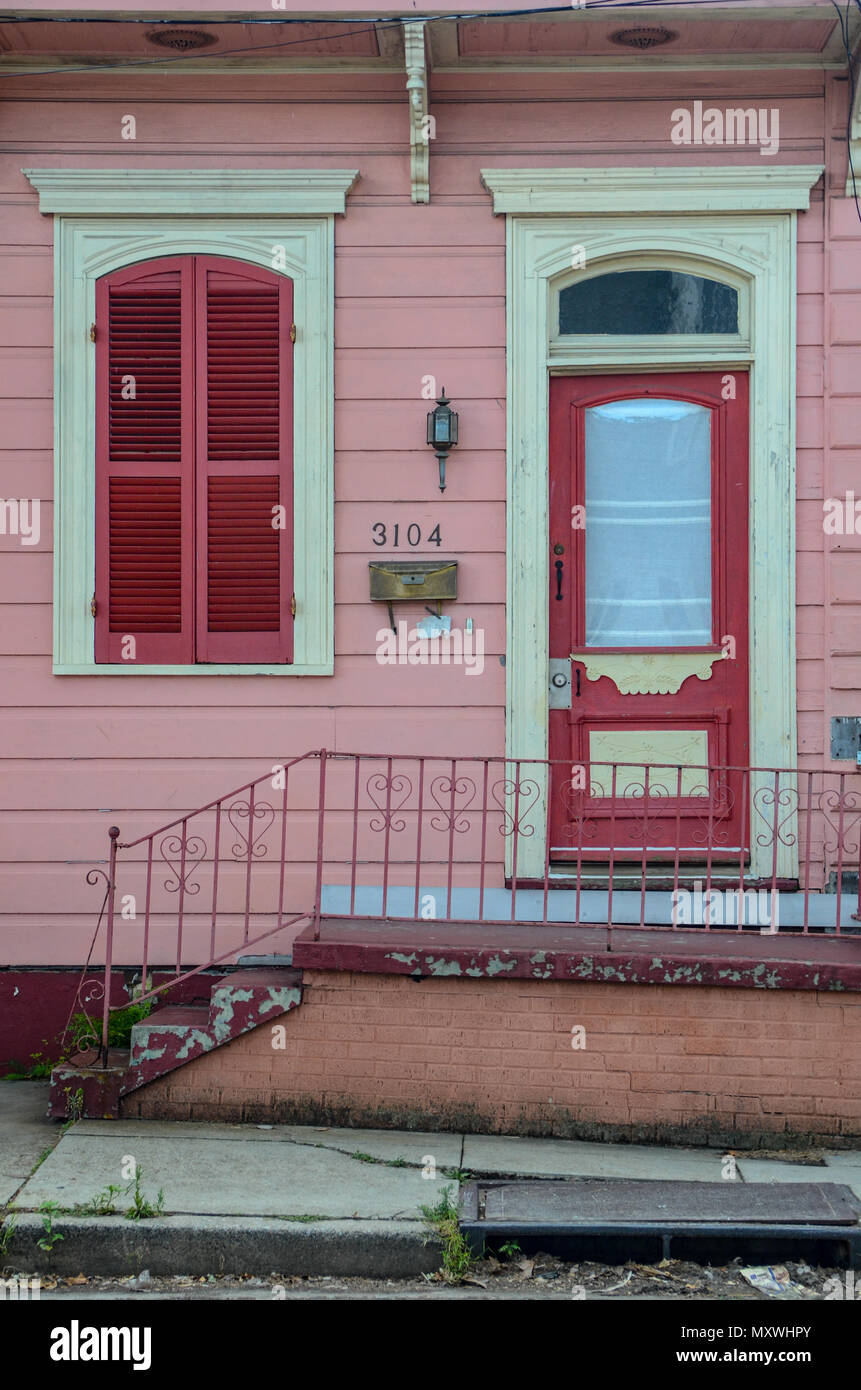 Vari colori, texture e architettura intorno a New Orleans, Louisiana Foto Stock
