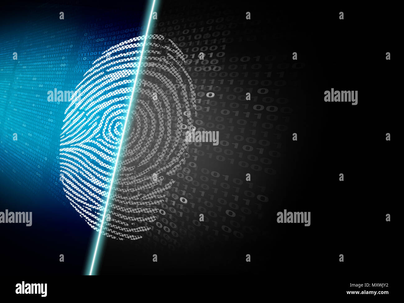 Dark web e di monitoraggio invisibile internet sorveglianza di informazioni personali sul web nascosti come la scansione in linea in un 3D illustrazione dello stile. Foto Stock