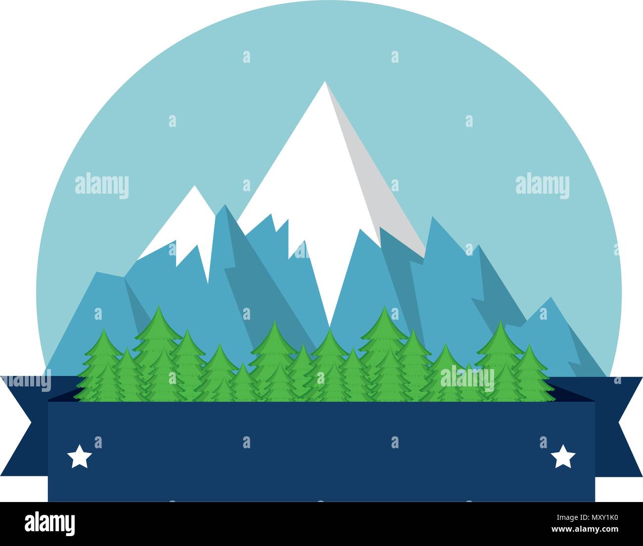 Neve Montagne guarnizione canadese Illustrazione Vettoriale