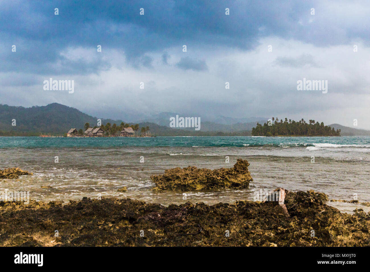 Isole San Blas a Panama Foto Stock