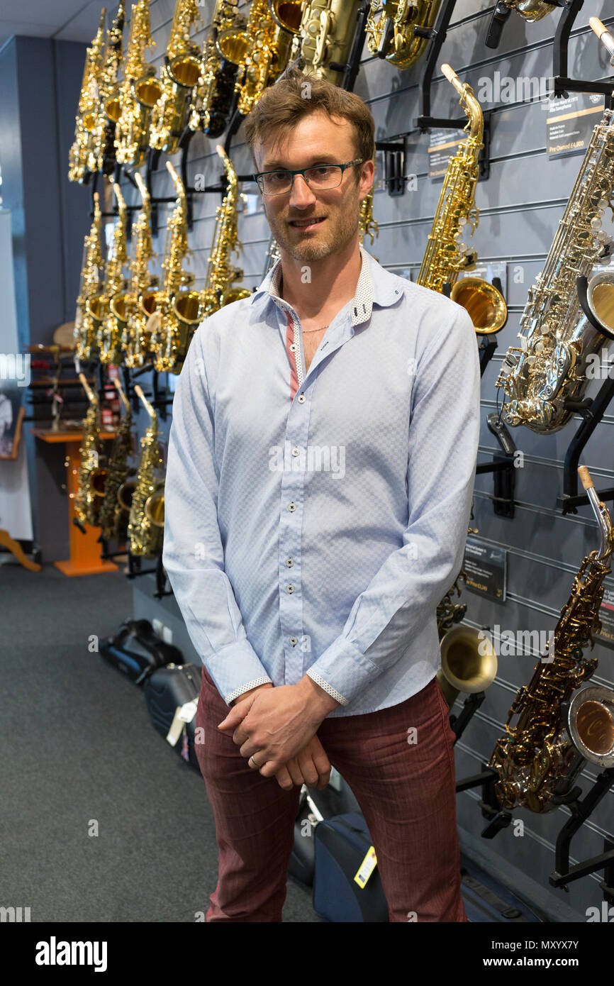 Jim guancia, Direttore di Sax.co.uk Foto Stock