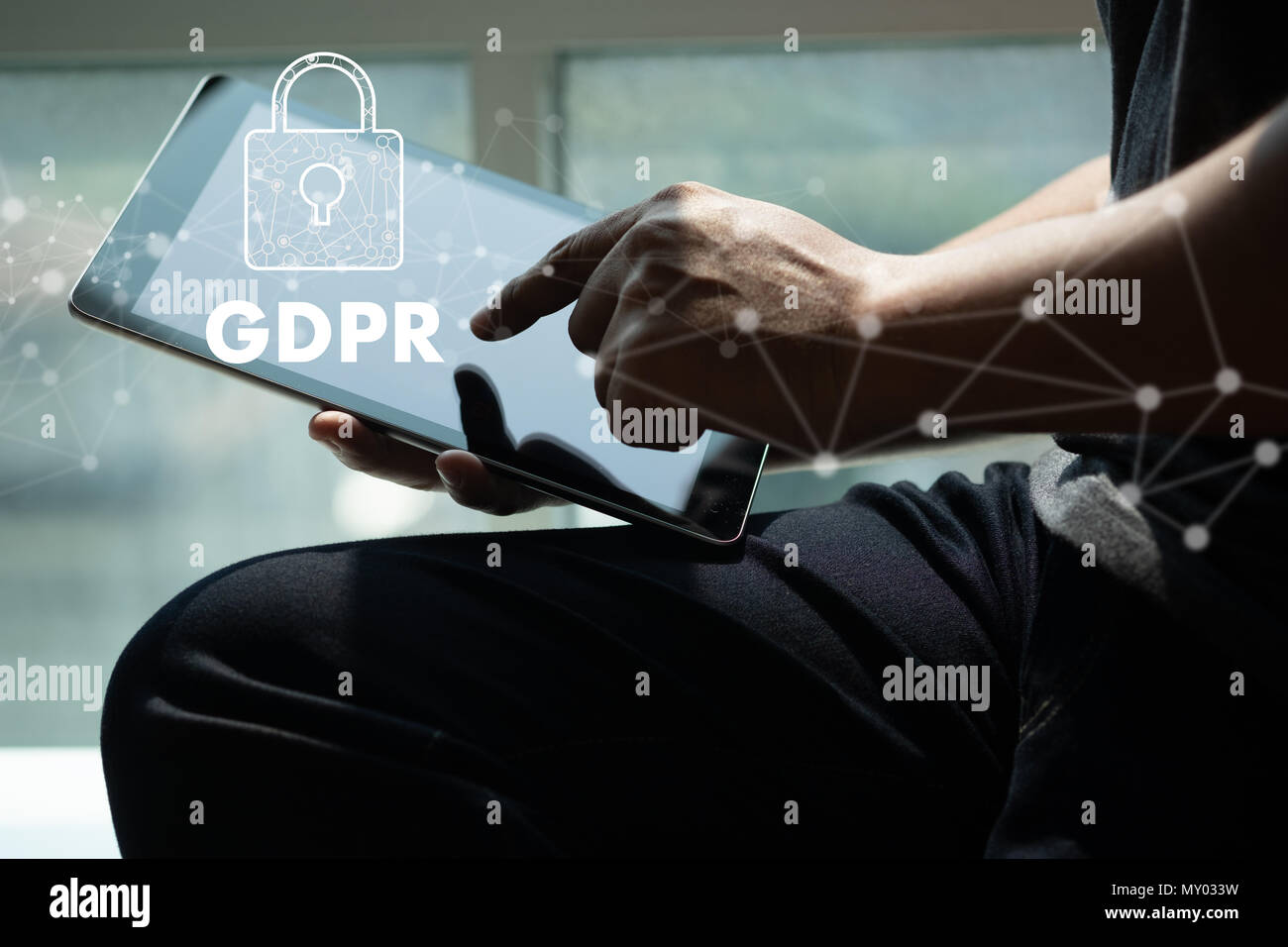 Il PILR. Protezione dei dati il regolamento esso tecnologo per la protezione dei dati del sistema di protezione dello schermo Foto Stock