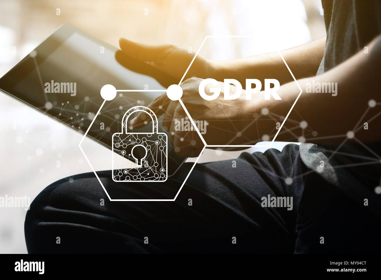 Il PILR. Protezione dei dati il regolamento esso tecnologo per la protezione dei dati del sistema di protezione dello schermo Foto Stock