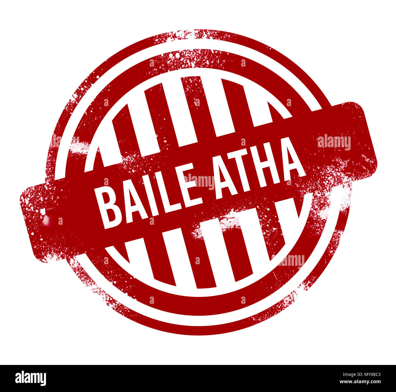 Baile Atha Cliath - Rosso pulsante grunge, timbro Foto Stock