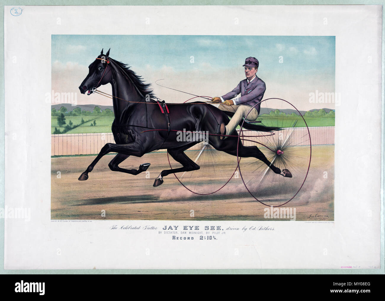 Xix secolo Horse Racing illustrazione c 1883.jpg Foto Stock