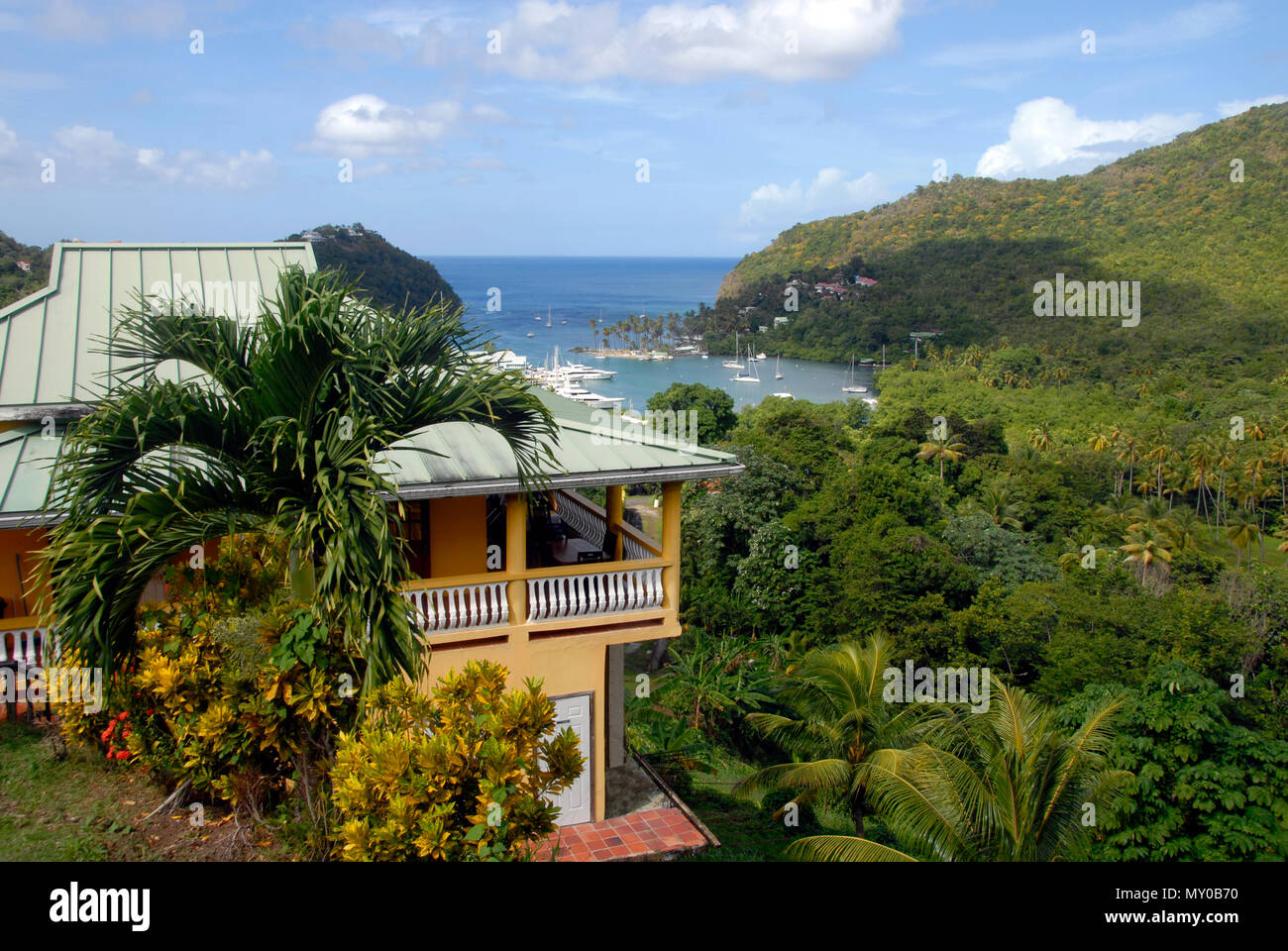 Marigot Bay, St Lucia, dei Caraibi Foto Stock