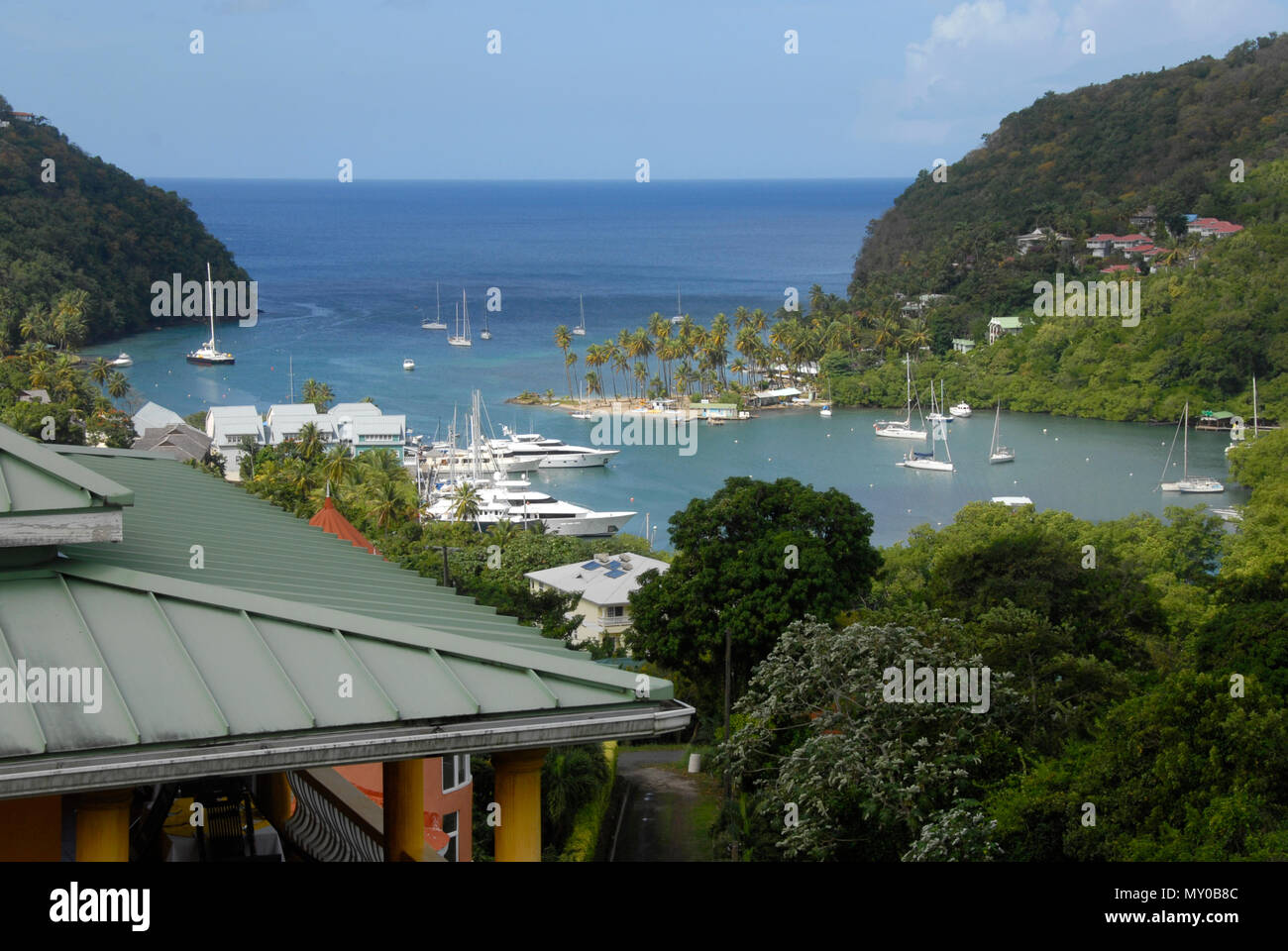 Marigot Bay, St Lucia, dei Caraibi Foto Stock