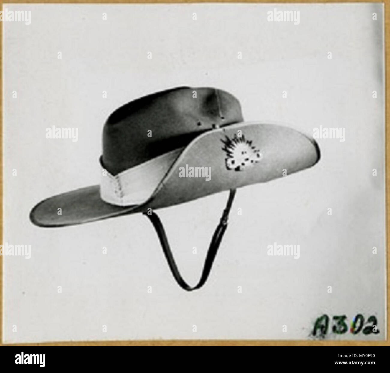 Slouch cappello con Rising Sun badge, c 1961 - 1966. Foto Stock