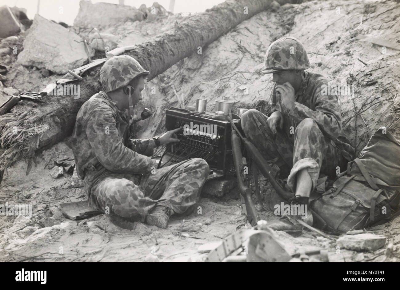 II Guerra Mondiale - Foto - Battaglia di Tarawa 1943 Foto Stock