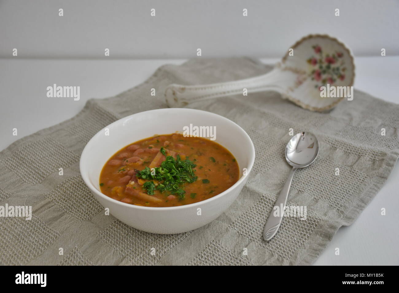 Zuppa di fagioli Foto Stock