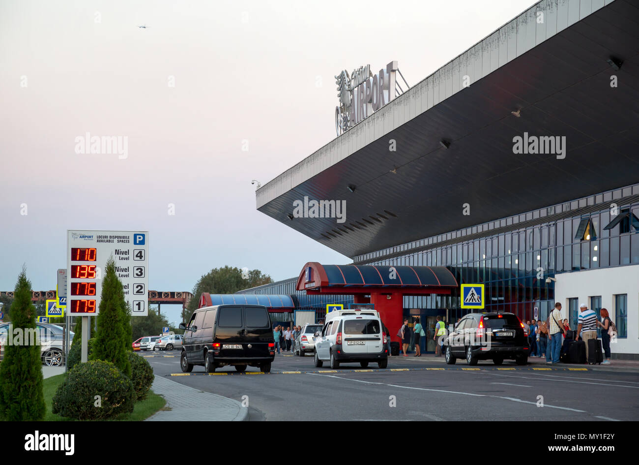 Chisinau, Repubblica di Moldavia, entrata principale aeroporto di Chisinau Foto Stock