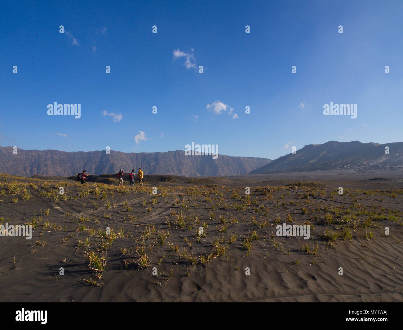 Il monte vulcano Bromo, la stupenda vista del Monte Bromo situato in bromo Tengger Semeru National Park, Java Orientale, Indonesia. 2012 ,9 Ottobre Foto Stock