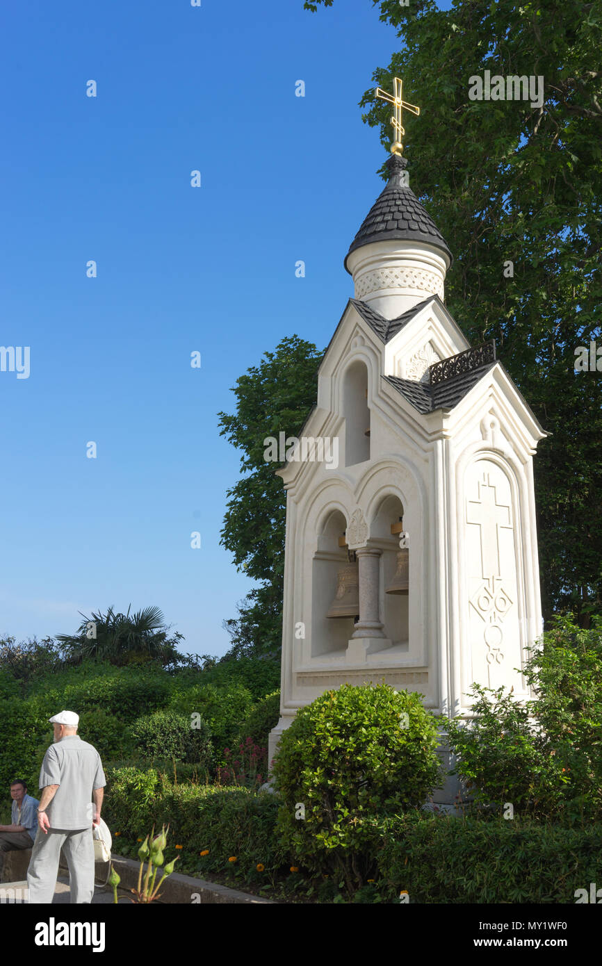 Yalta, Crimea-maggio 30, 2016: La Chiesa della casa della famiglia Romanov in Livadiya Foto Stock