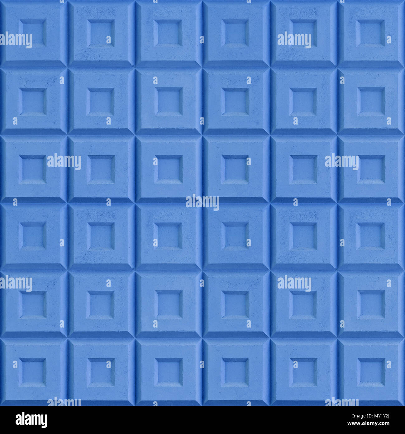 Seamless texture da piazze. Texture astratta di blu dipinto di recinzione in cemento armato. Foto Stock
