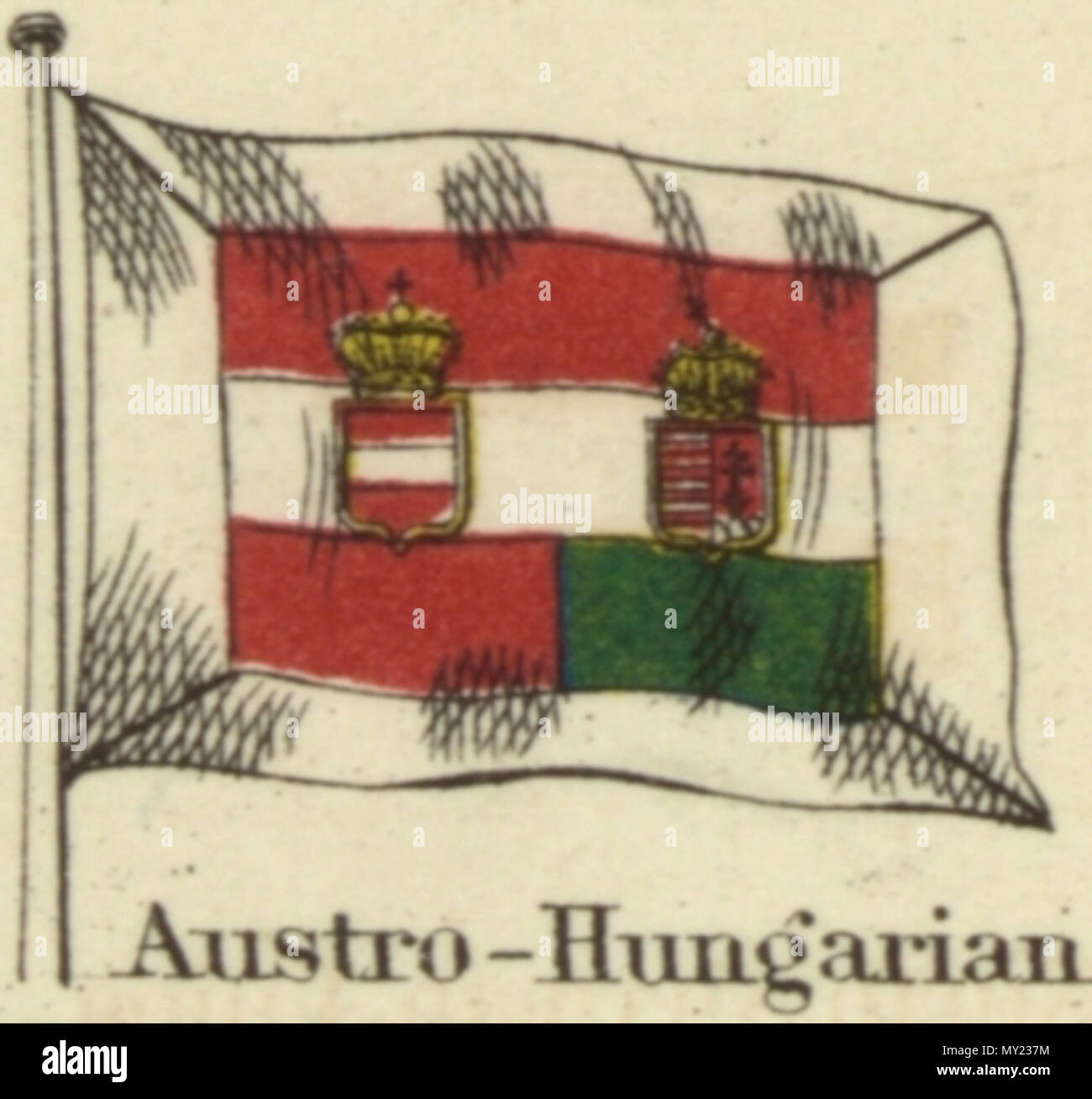 . Inglese: segnali per i piloti. Impero austro-ungarico. Johnson nuovo grafico di emblemi nazionali, 1868.jpg Johnson nuovo grafico di emblemi nazionali. La stampa mostra le bandiere dei vari paesi, quelle percorse da navi e il 'Signals per piloti." nell'angolo in alto a sinistra è il 'degli Stati Uniti 37-stella bandiera, nell'angolo in alto a destra è il "Royal Standard del Regno Unito Gran Bretagna & Irlanda'; nell'angolo in basso a sinistra è il "russo" Standard e nell'angolo in basso a destra è il 'Standard francese." Il flag su questo foglio differiscono leggermente da quelli su di un altro foglio numerato 4 [top left] e 5 [t Foto Stock