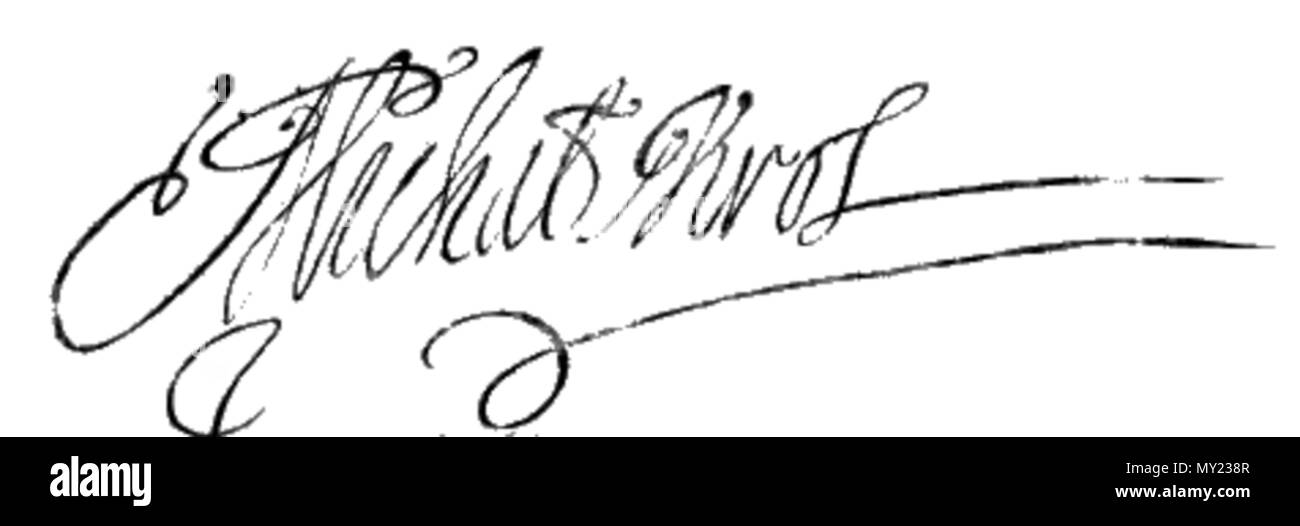 Nessuno 488 Firma di Miachel Korybut Wiśniowiecki Foto Stock