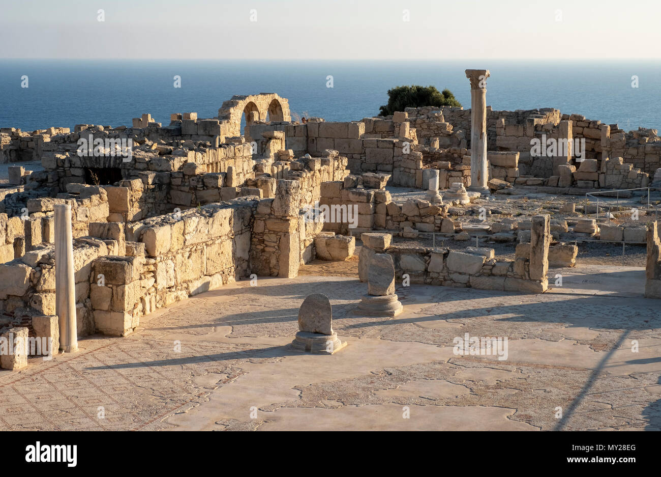 Antiche rovine romane a Kourion sulla costa meridionale di La Repubblica di Cipro Foto Stock