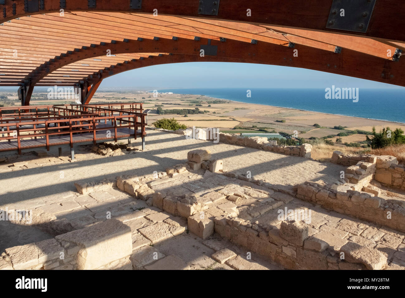 Antiche rovine romane a Kourion sulla costa meridionale di La Repubblica di Cipro Foto Stock