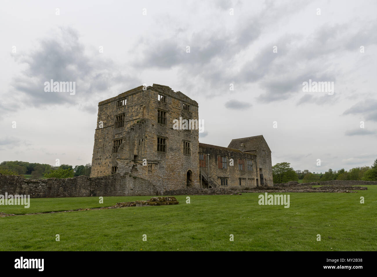 Castello di Helmsley, Helmsley, North Yorkshire Moors, North Yorkshire, Inghilterra Foto Stock