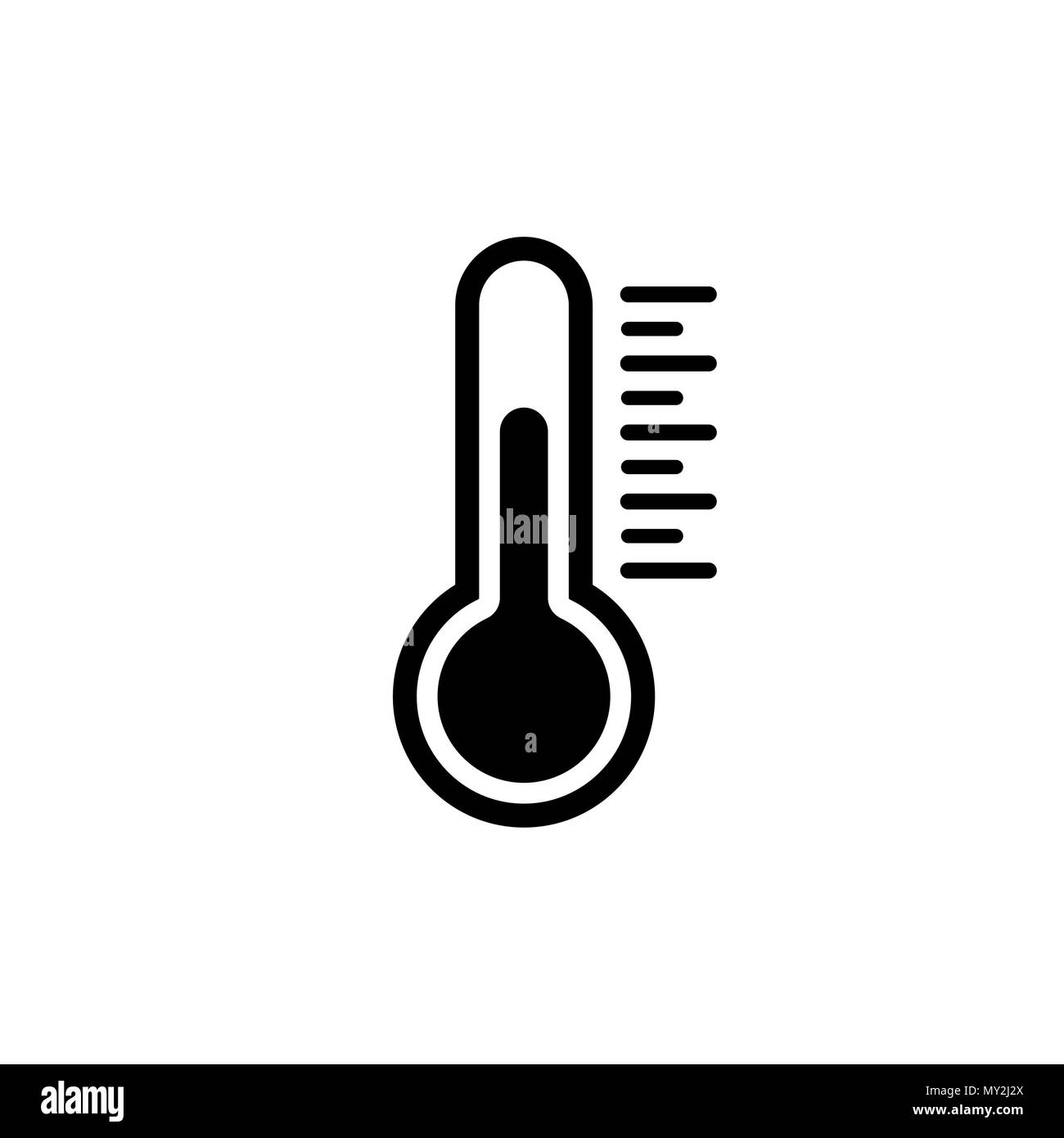 Icona della temperatura in uno stile piatto. Chill simbolo Illustrazione Vettoriale