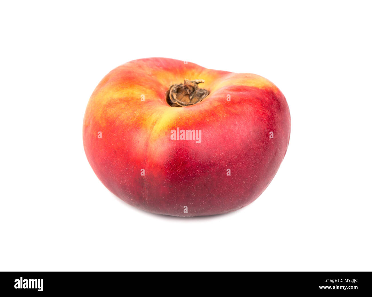 Piatto fresco peach isolati su sfondo bianco Foto Stock