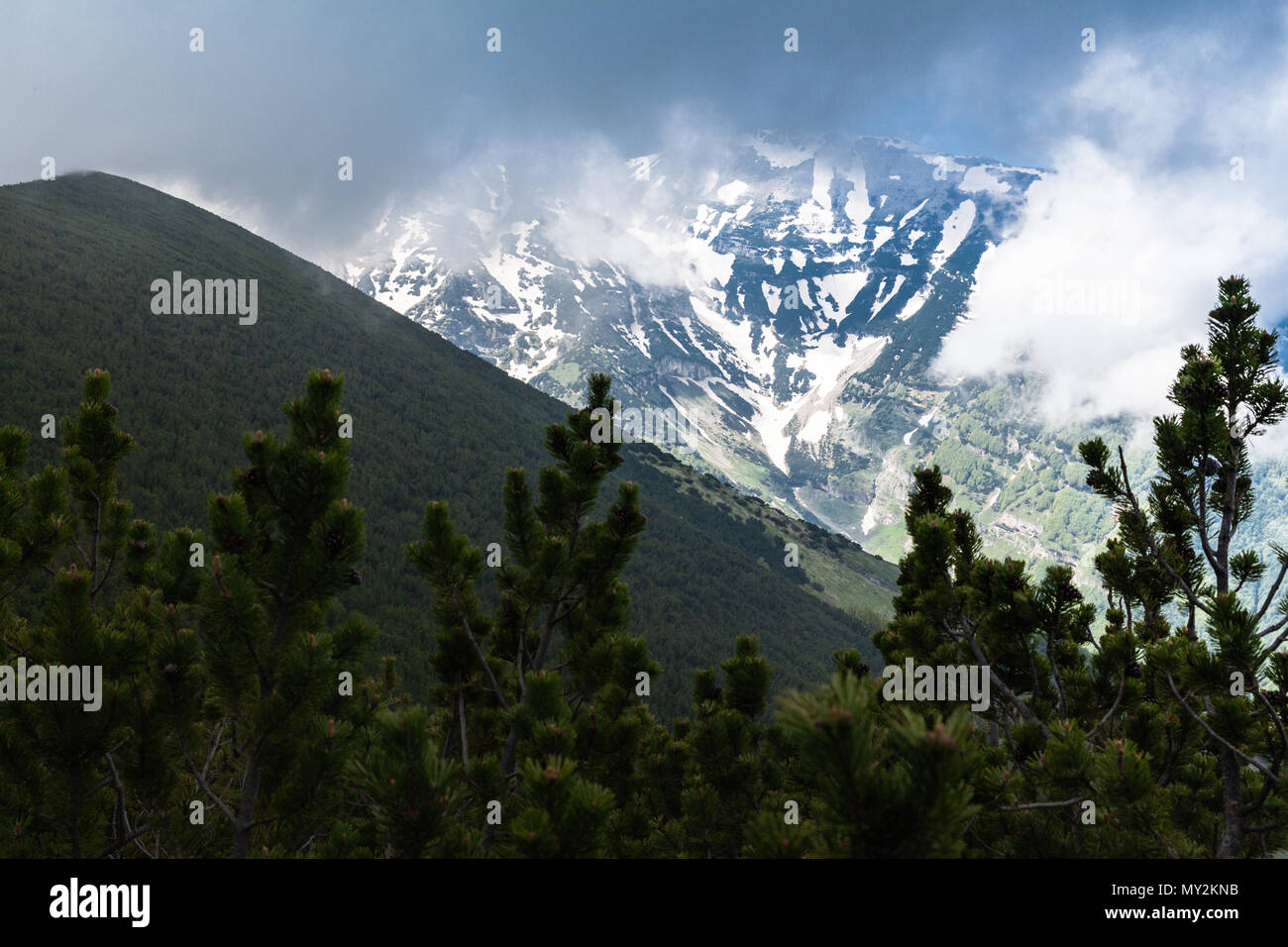 Trakking nel Parco Nazionale della Majella o Abbruzzo Foto Stock