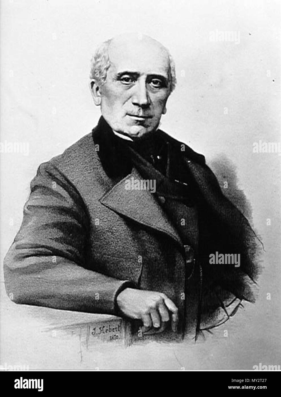 . Théodore Maunoir (1806-1869), medico svizzero di Ginevra e co-fondatore del Comitato internazionale della Croce Rossa . 1870. Artista svizzero Jules Hébert (1812-1897) 526 Theodore Maunoir Foto Stock