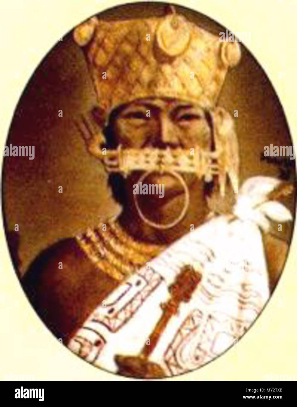 . Inglese: Ritratto di TISQUESUSA, un righello indean dei Muisca. Xix secolo. Sconosciuto 530 TISQUESUSA1 Foto Stock