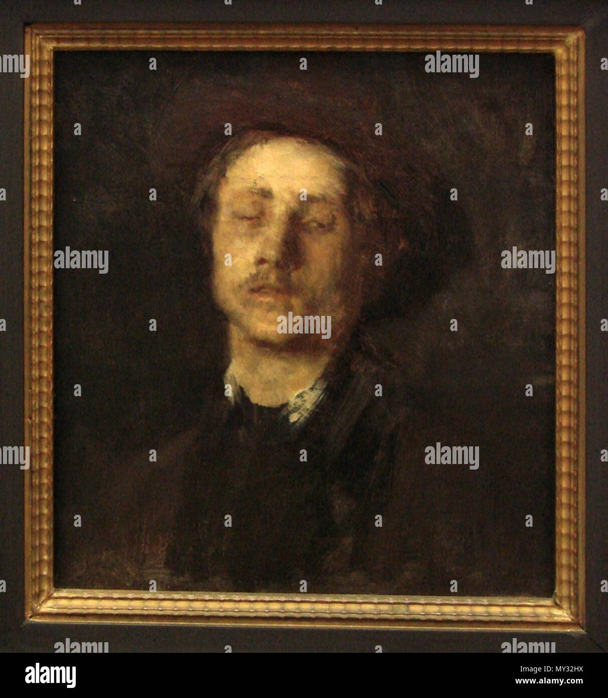 . Tedesco: Kopf eines Blinden . circa 1867-1869. Wilhelm Leibl (1844-1900) nomi alternativi Wilhelm Maria Hubertus Leibl Descrizione pittore tedesco Data di nascita e morte 23 Ottobre 1844 14 dicembre 1900 Luogo di nascita e morte di Colonia il lavoro di Würzburg posizione München, Oberbayern competente controllo : Q704661 VIAF: 17371382 ISNI: 0000 0001 1021 9004 ULAN: 500016534 LCCN: N82081829 NLA: 35787543 WorldCat 563 WilhelmLeibl KopfEinesBlinden Foto Stock