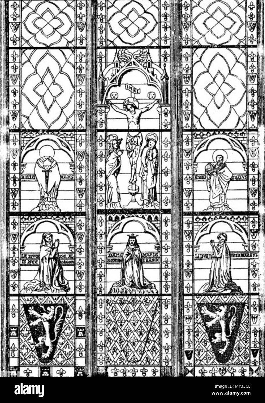 . Français : Le Couvent des Dominicains . 1895. EDWARD VAN anche 566 Finestra Louvain Foto Stock