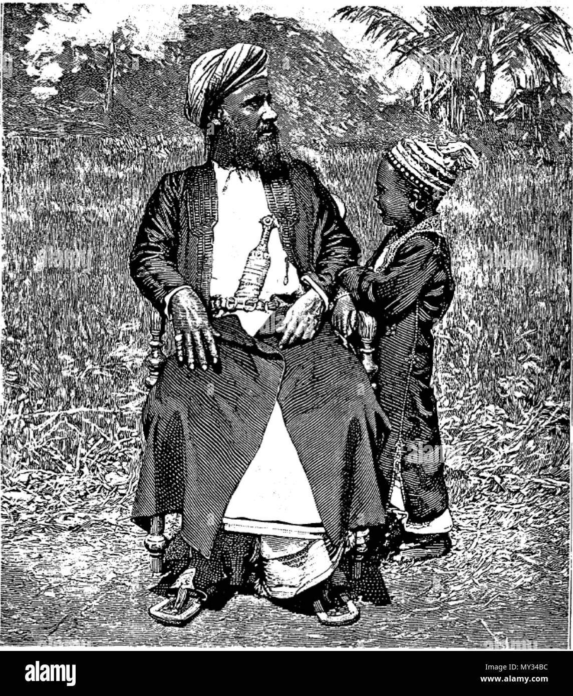 . Musulmani Zanzibari . circa 1880. Sconosciuto 574 musulmani Zanzibari ca 1880 Foto Stock