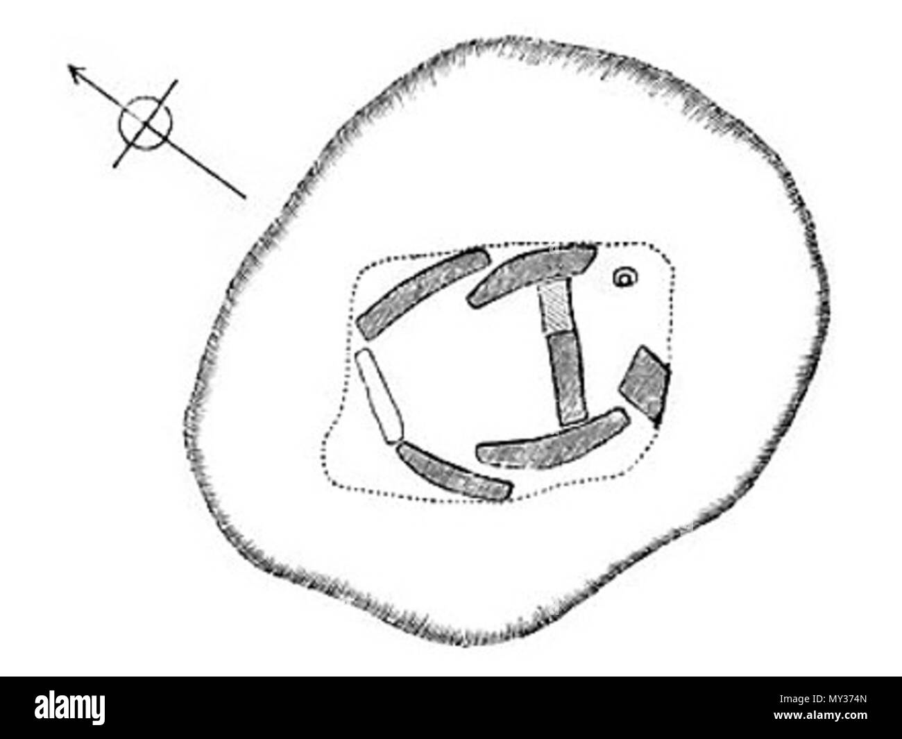 . Quoit Trethevy - Liskeard - Cornwall - REGNO UNITO . 1872. William Copeland Borlase (1848-1899) 535 Trethevyborlase1 Foto Stock