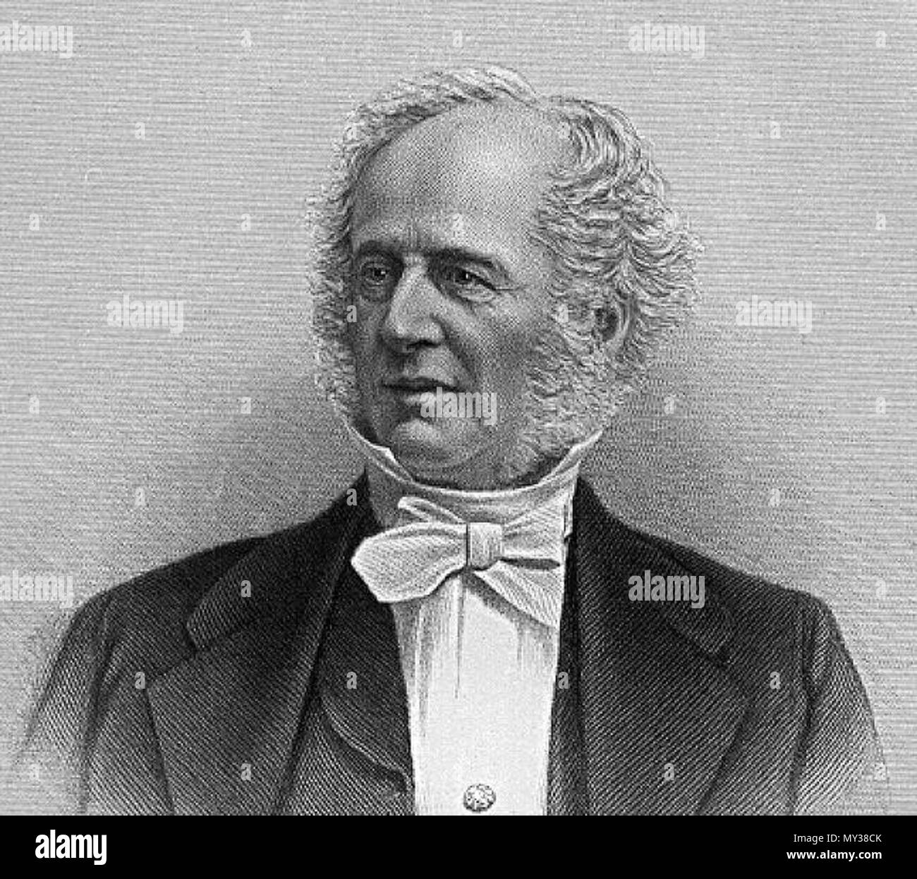 . Deutsch: Cornelius Vanderbilt, der 'Eisenbahn-König' Inglese: Cornelius Vanderbilt, "Railroad Tycoon' . 1877. J. C. Buttre 545 Vanderbilt-invertita Foto Stock