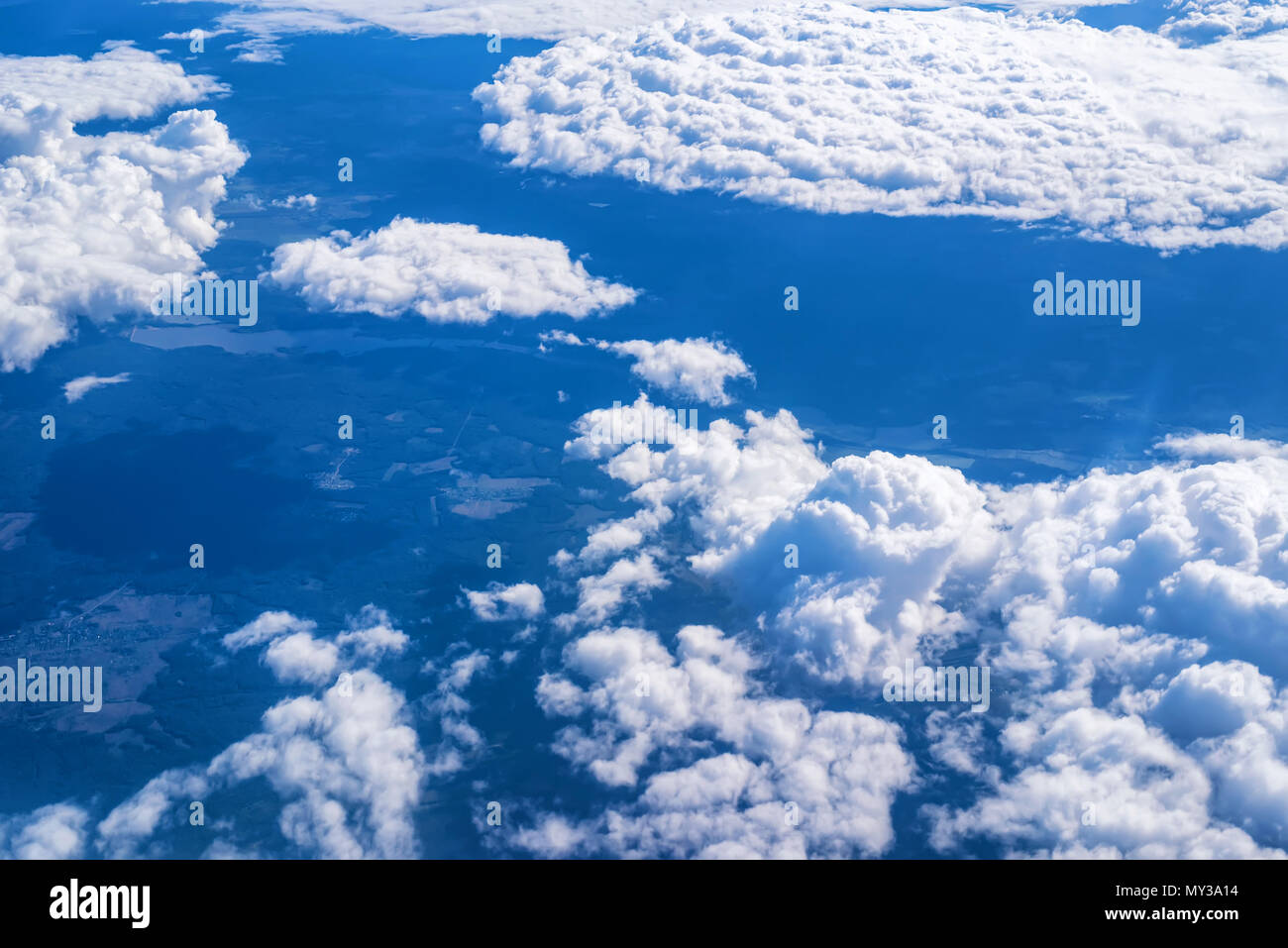 Skyscape visto dall aereo Foto Stock