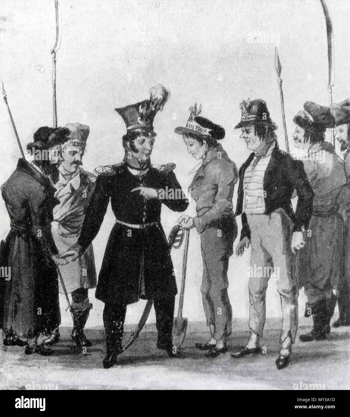 558 Warszawska straż bezpieczeństwa 1830 Foto Stock