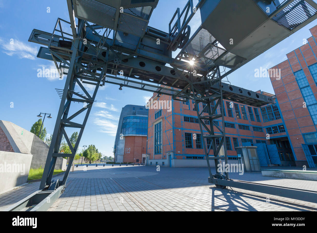 Impianto di alimentazione di riqualificazione complesso come una parte del 'Nuovo centro di Lodz' progetto Foto Stock