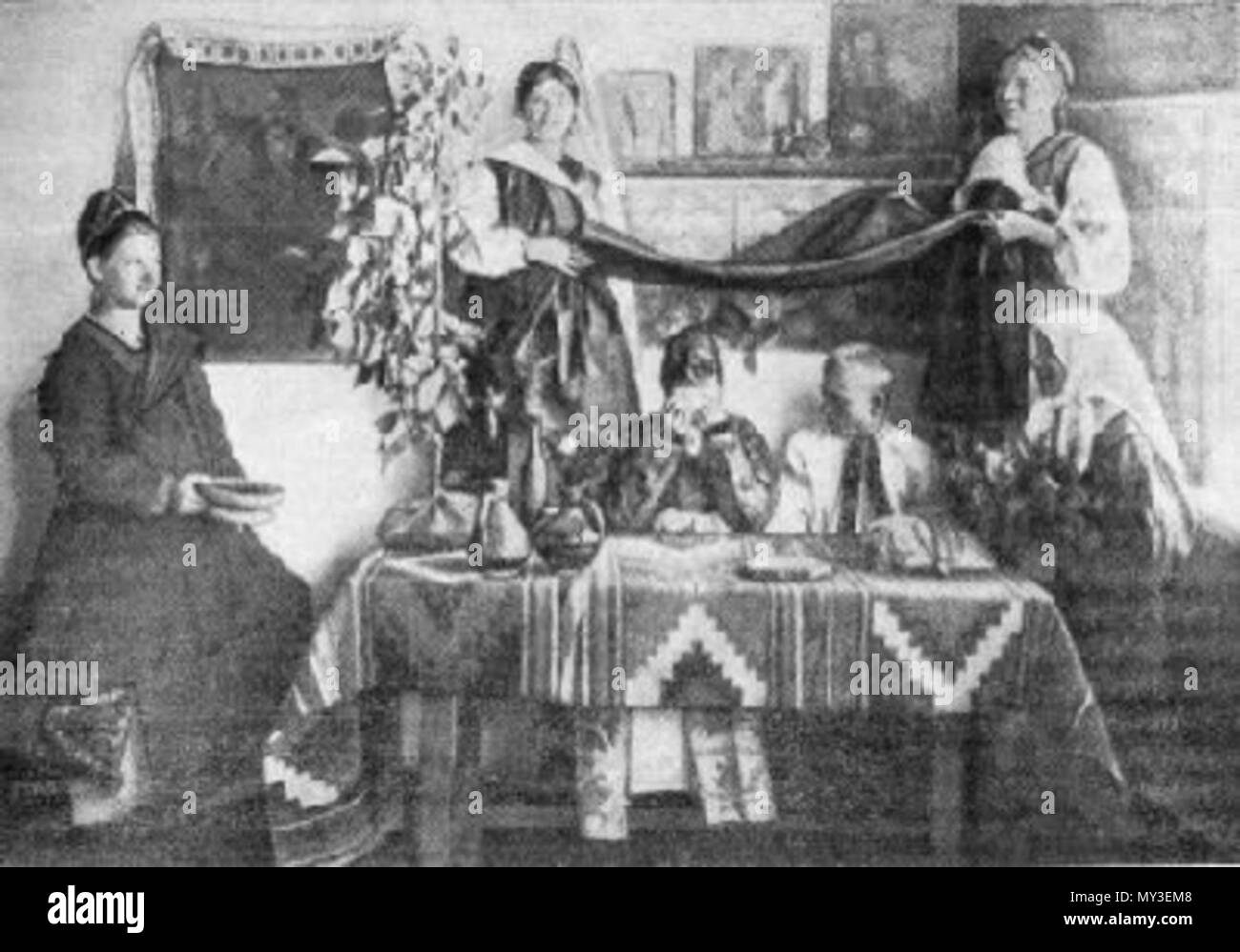 594 Обряд-покрывания-молодой Foto Stock