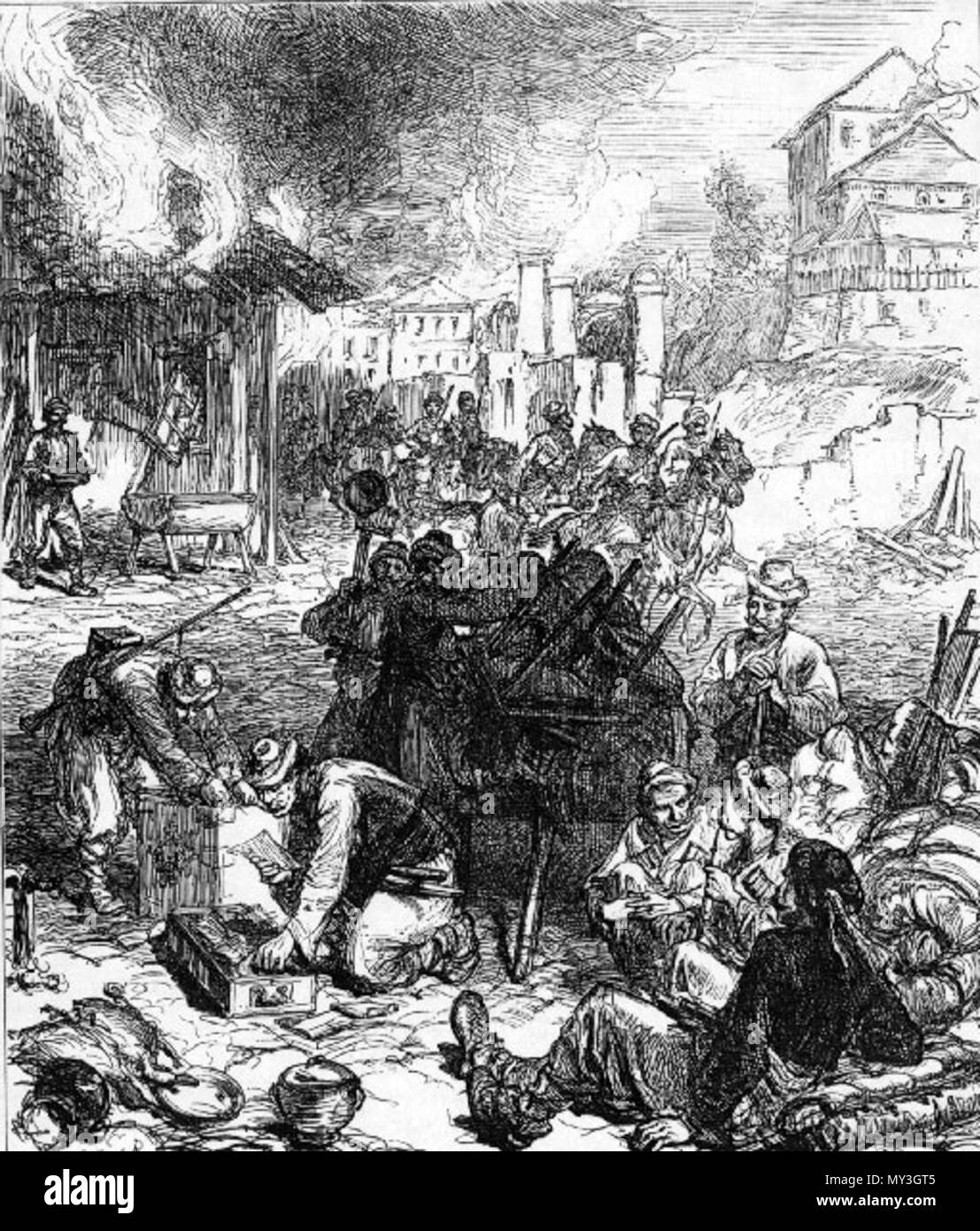 601 Турско паљење Књажевца Foto Stock