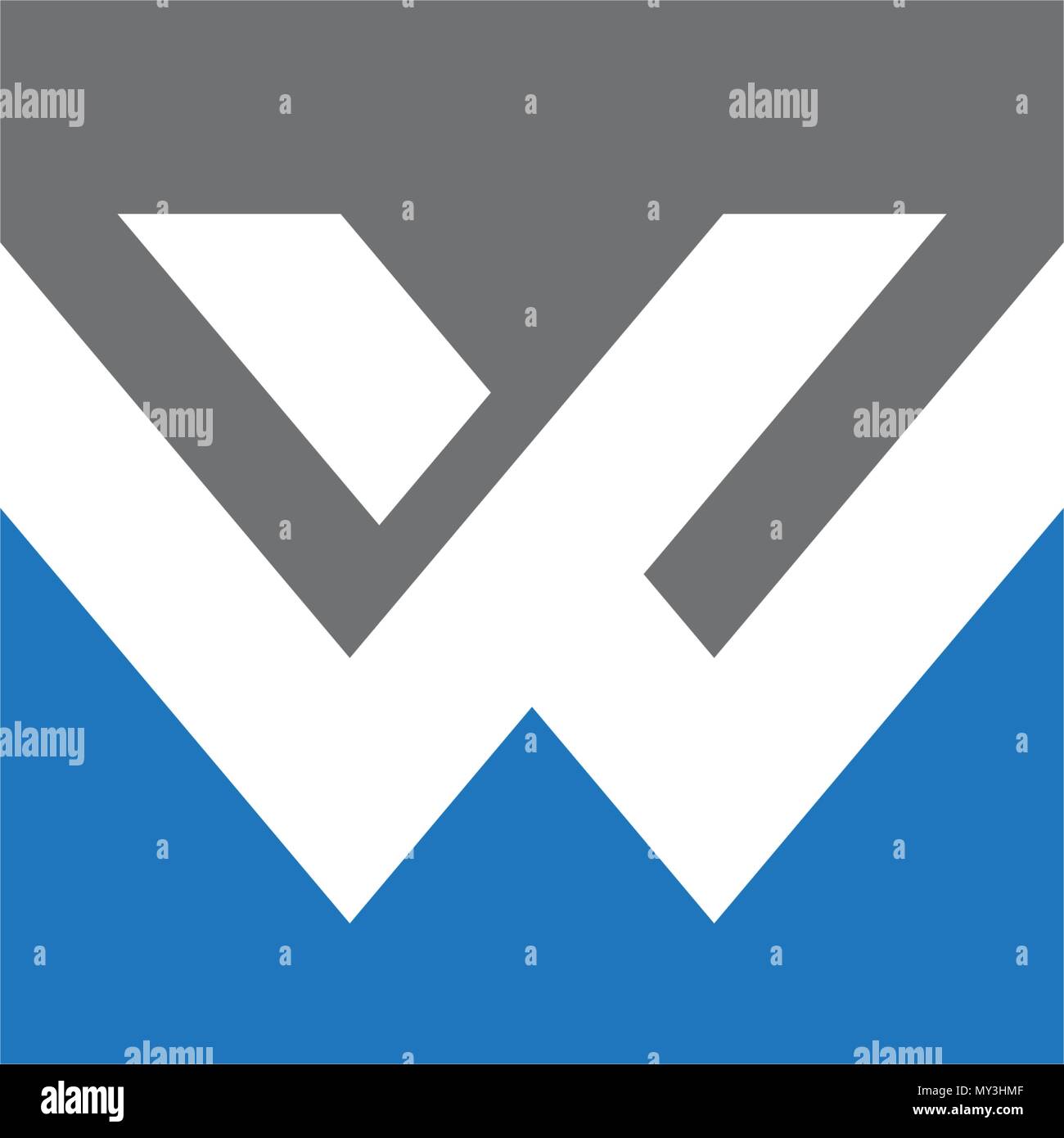 W Lettera business corporate unità astratta logo vettoriale Illustrazione Vettoriale