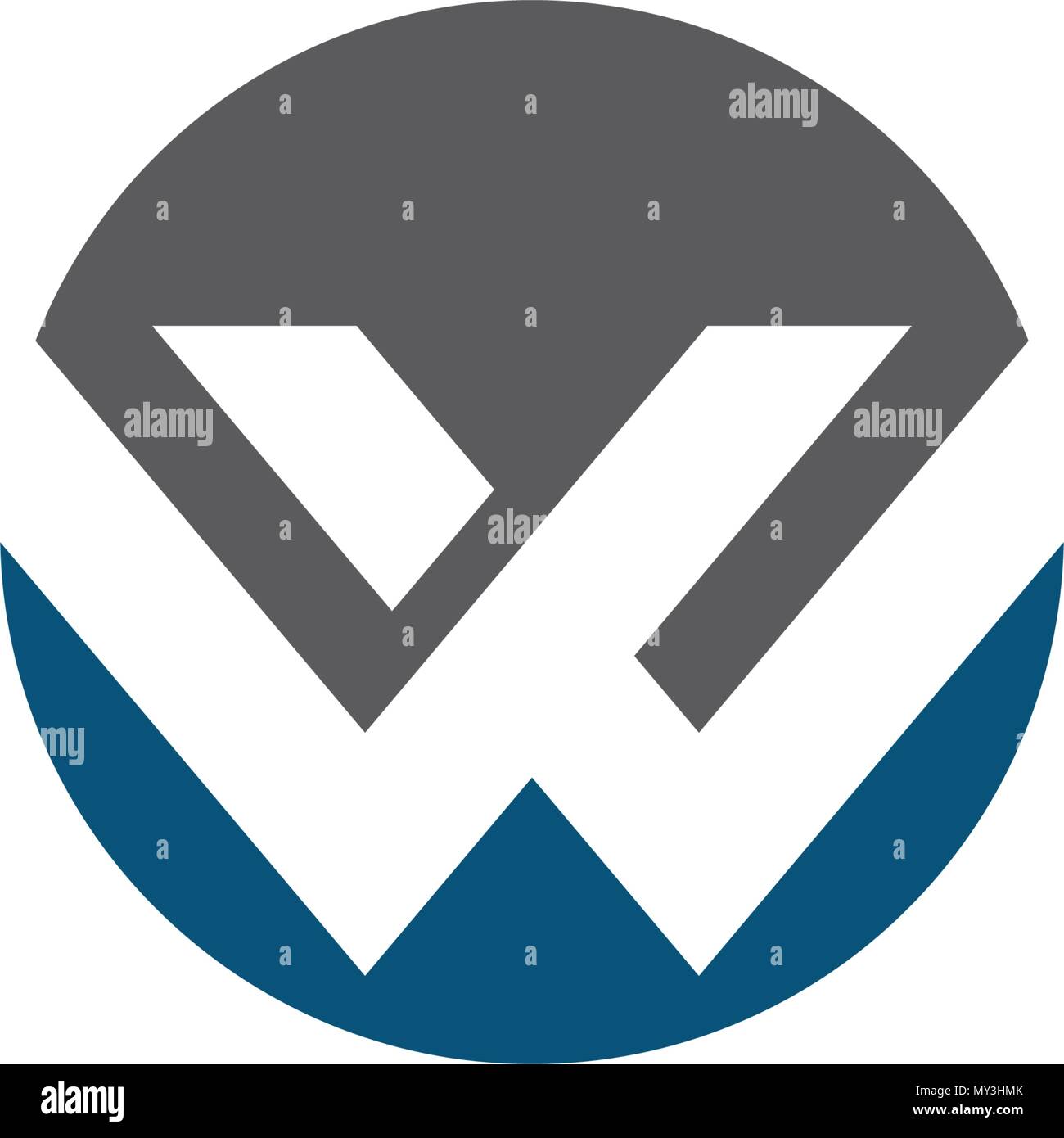 W Lettera business corporate unità astratta logo vettoriale Illustrazione Vettoriale