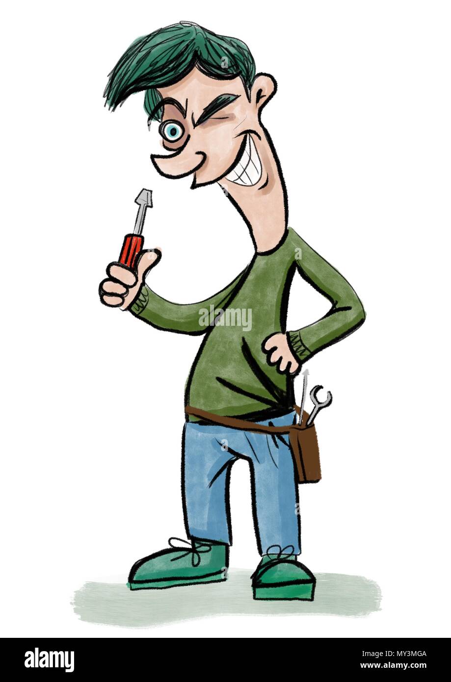 Illustrazione tuttofare Foto Stock